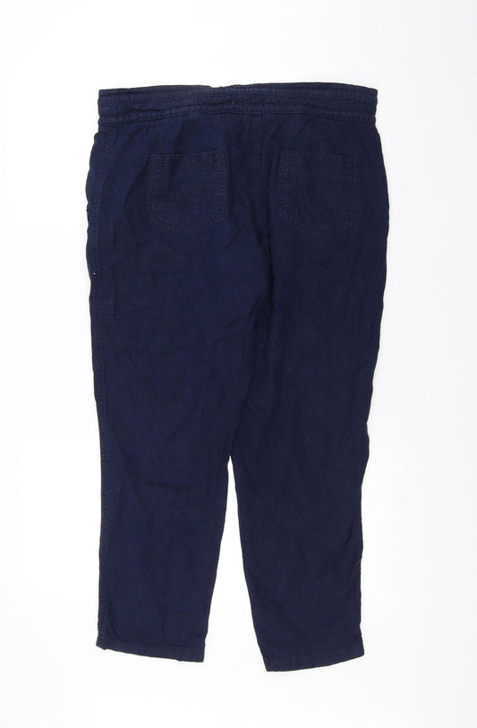 Chino Womens Blue Trousers Size 14 L25 in