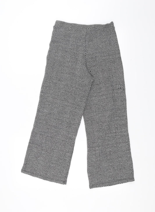 Zara Womens Black Striped Trousers Size S L21 in