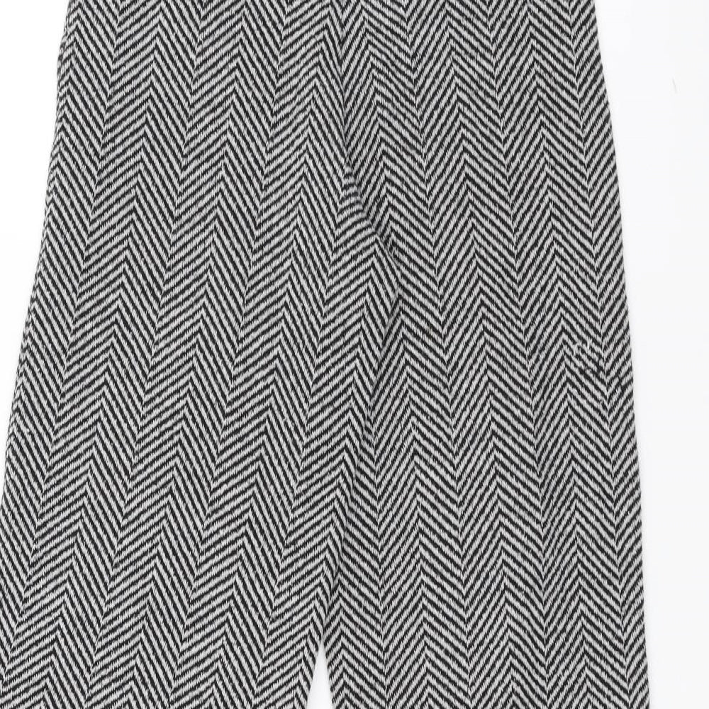 Zara Womens Black Striped Trousers Size S L21 in