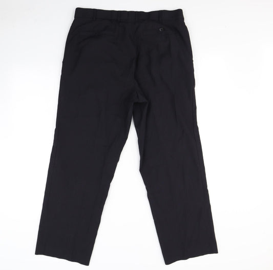 Preworn Mens Black Dress Pants Trousers Size 36 in L30 in