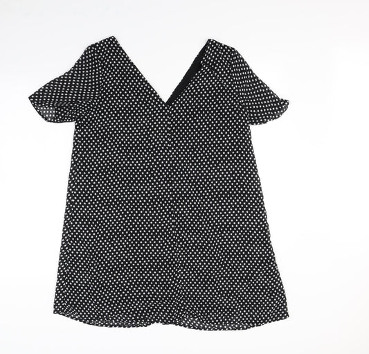 Glamorous Womens Black Polka Dot Mini Size M