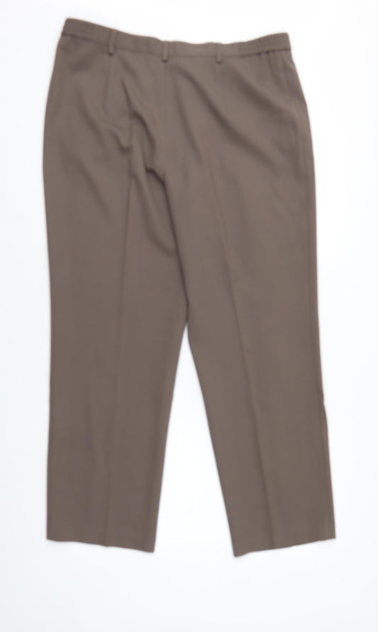 Faber Womens Brown Trousers Size 14 L28 in