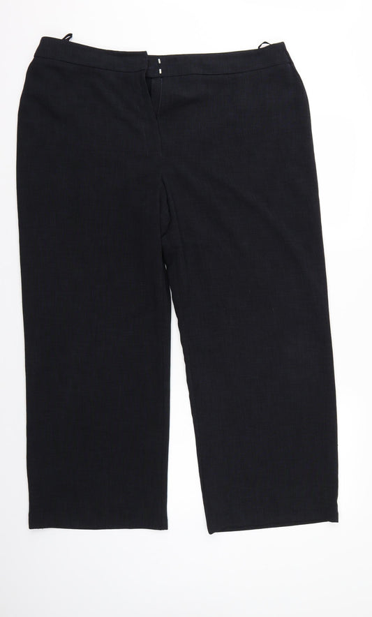 Marks and Spencer Womens Black Trousers Size 20 L26 in