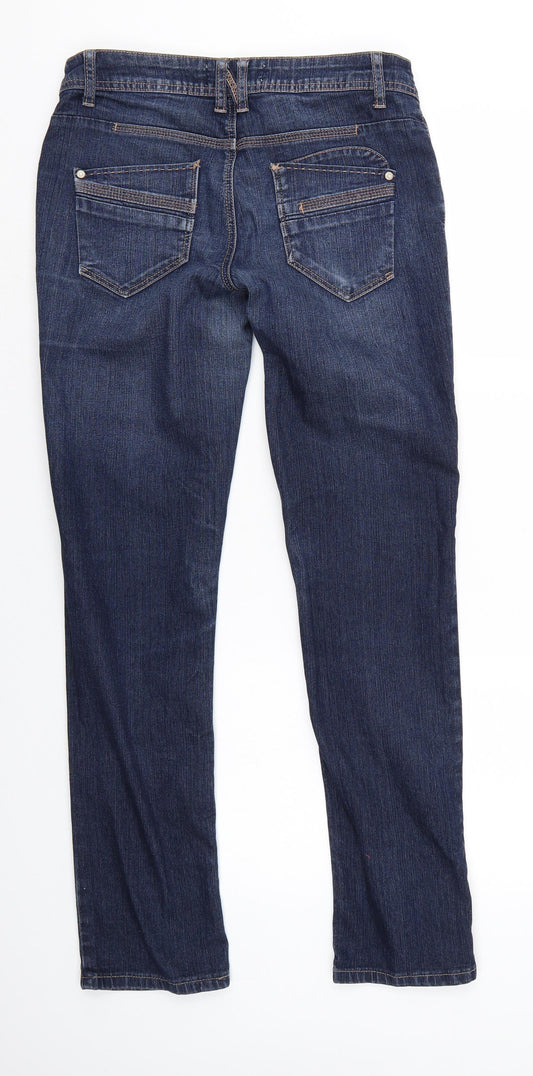 247 Womens Blue Denim Skinny Jeans Size 8 L30 in