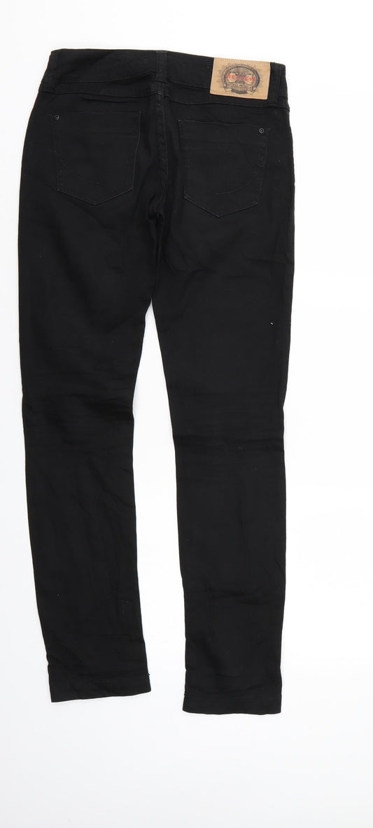 Review Mens Black Denim Straight Jeans Size 26 L30 in