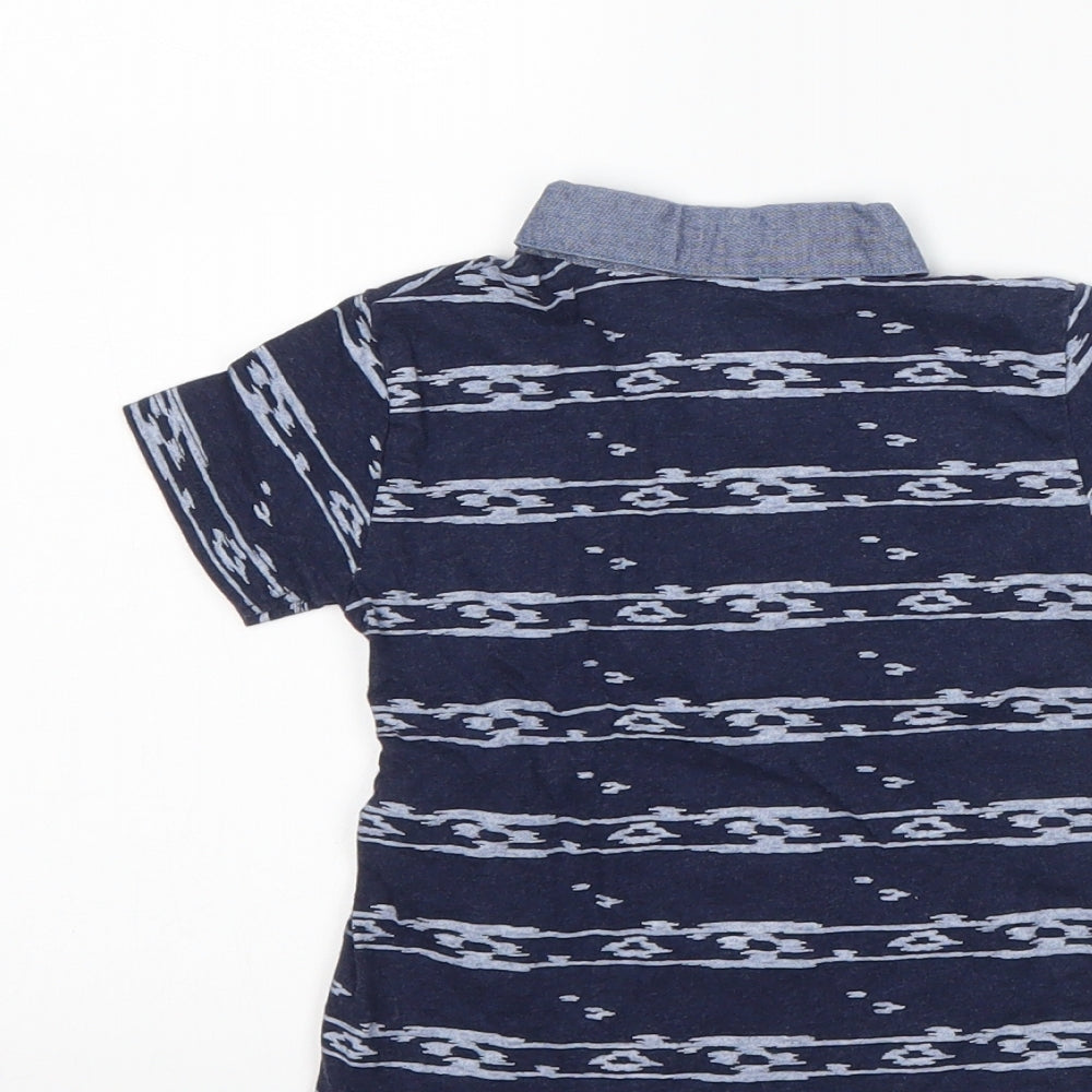 NEXT Boys Blue Striped Basic Polo Size 9-12 Months