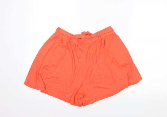 F&F Womens Orange Skimmer Shorts Size 10