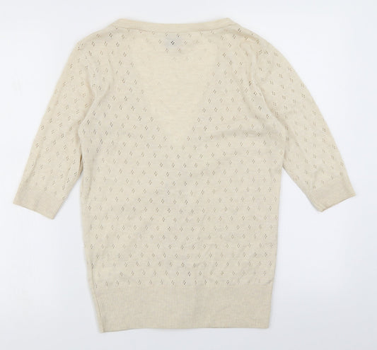 G21 Womens Beige Cardigan Jumper Size 10