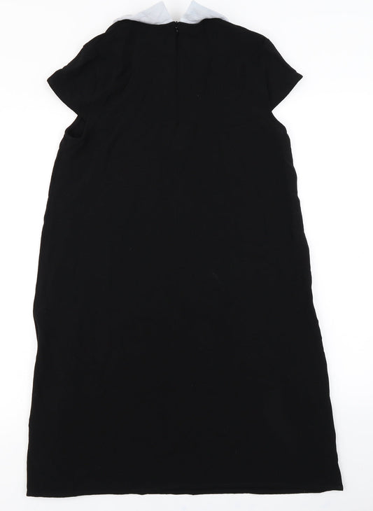 R. Womens Black A-Line Size 8