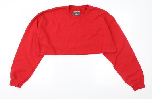PRETTYLITTLETHING Womens Red Pullover Sweatshirt Size M
