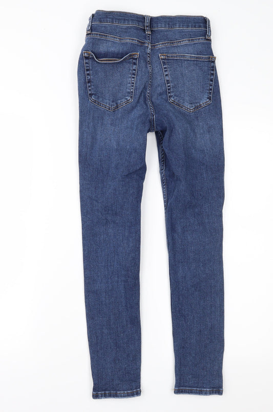 Topshop Womens Blue Denim Skinny Jeans Size 26 in L30 in
