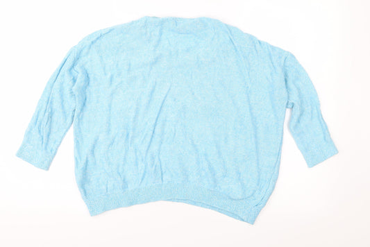 Topshop Womens Blue Knit Pullover Jumper Size 8