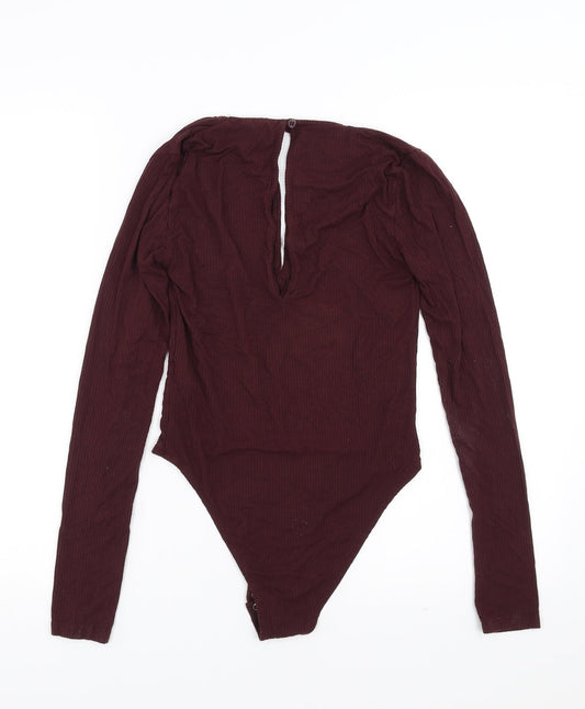 Topshop Womens Purple Bodysuit One-Piece Size 8