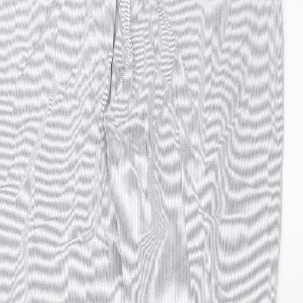 Marks and Spencer Womens Blue Striped Trousers Size 36 in L27 in - straight