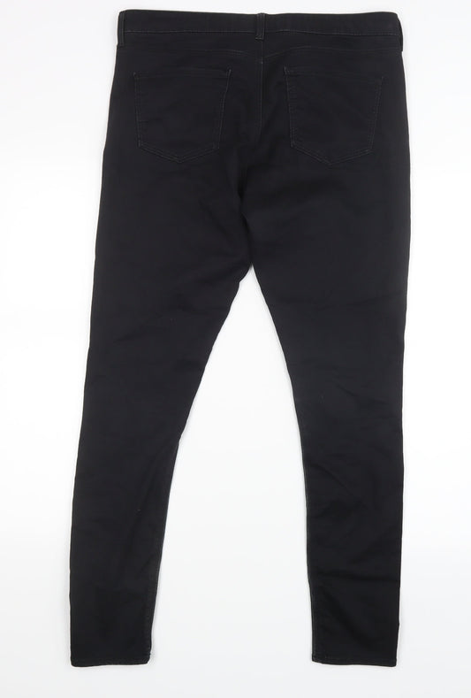 Topshop Womens Black Trousers Size 34 in L28 in
