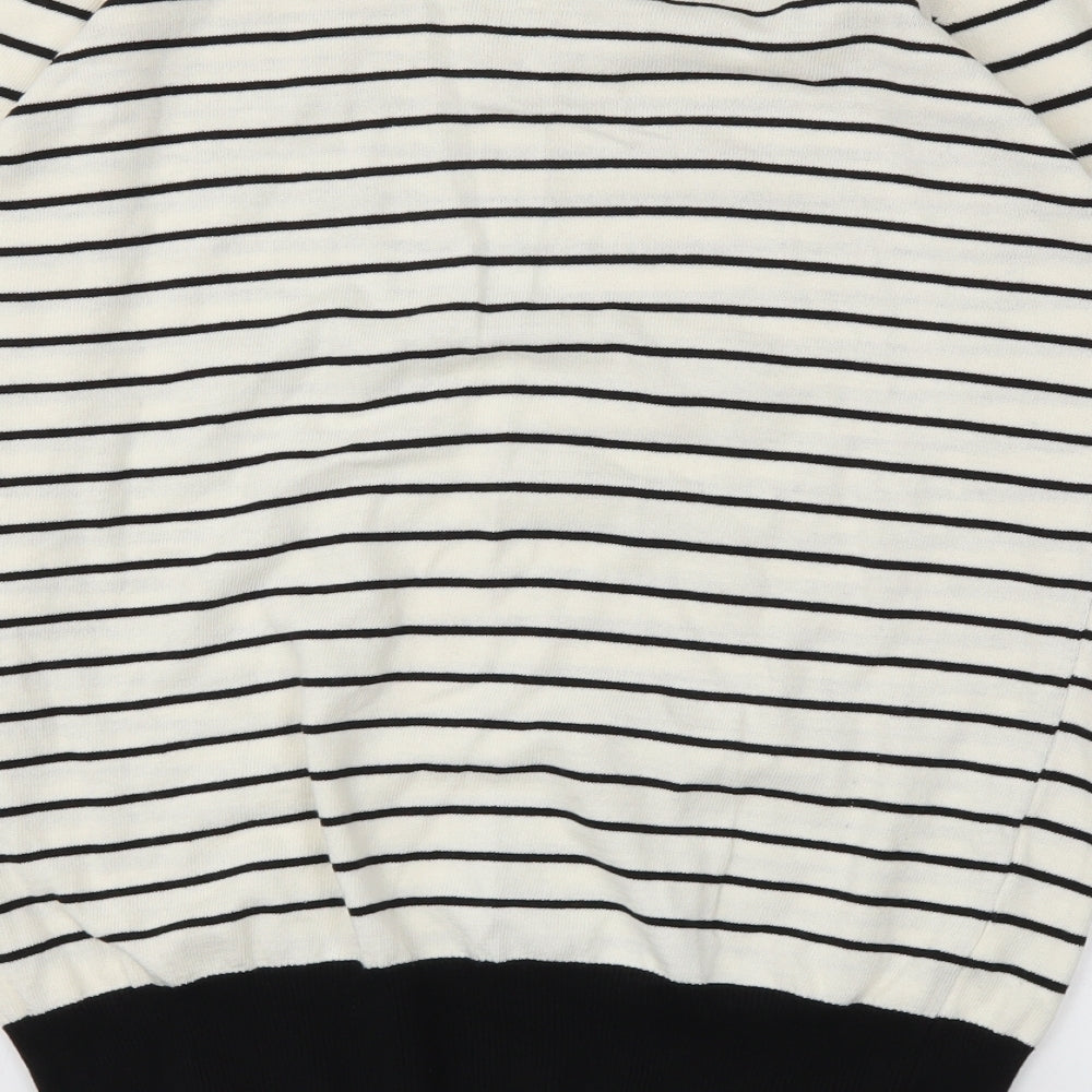 Topman Mens Ivory Striped Pullover Sweatshirt Size S