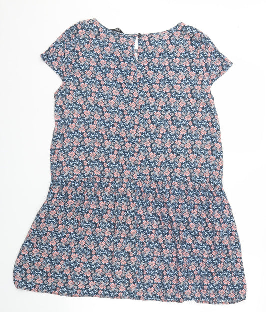 F&F Womens Blue Floral Fit & Flare Size 16