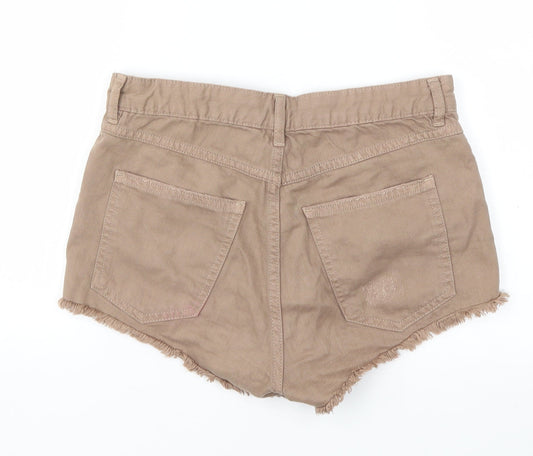 H&M Womens Brown Hot Pants Shorts Size 10