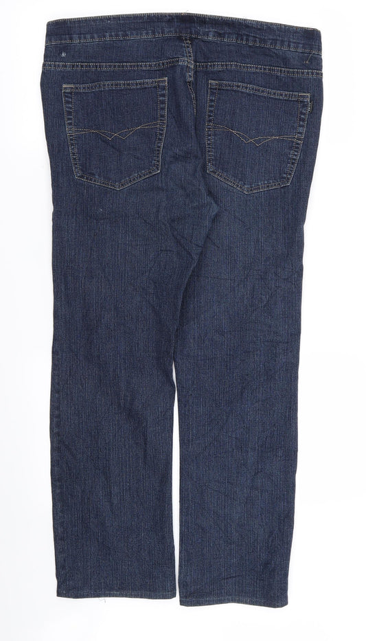 OZIRE JEANS Womens Blue Straight Jeans Size 35 in L30 in