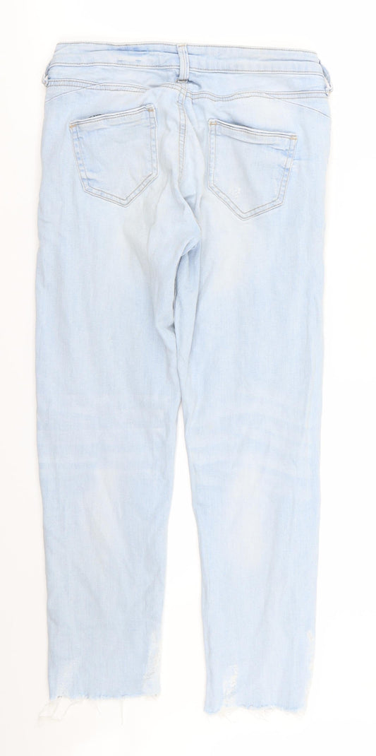 denim and co Womens Blue Skinny Jeans Size 10 L26 in - RIPPED JEANS