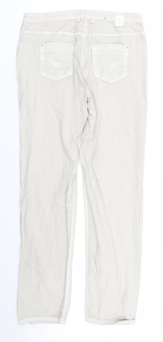 Stark Womens Beige Trousers Size 16 L29 in