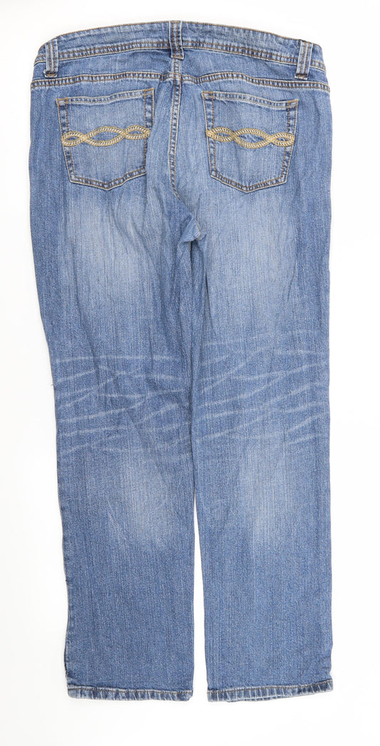 Polo Womens Blue Straight Jeans Size 10 L25 in