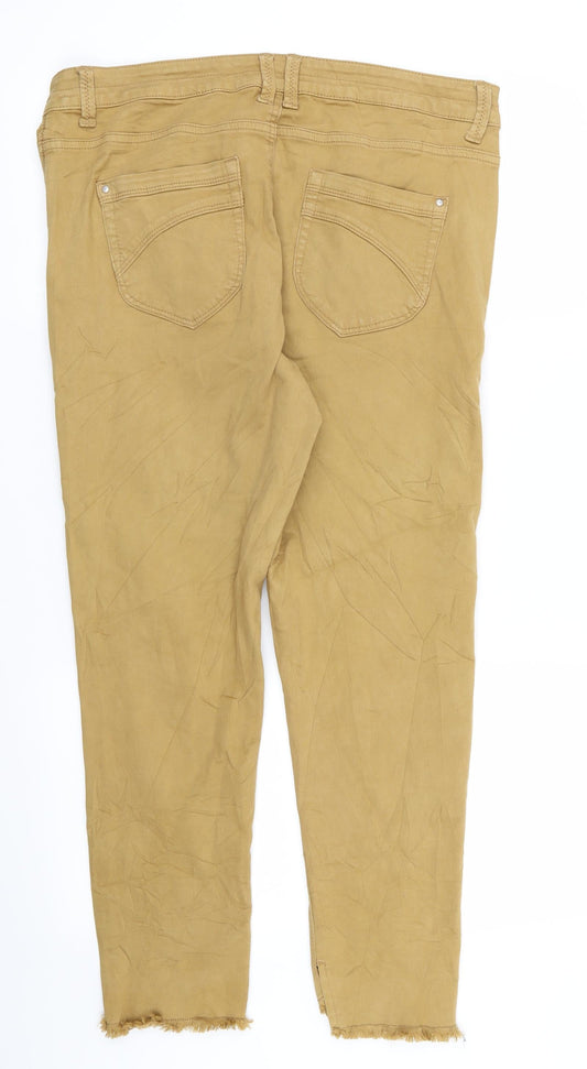 Yessica Womens Yellow Capri Jeans Size 34 in L23 in