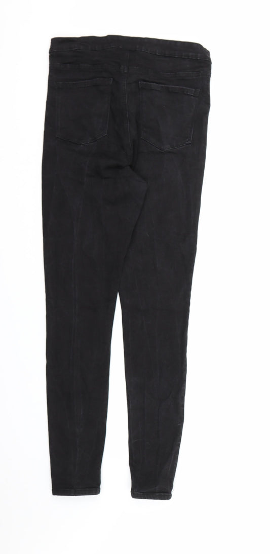 Denim & Co. Womens Black Denim Skinny Jeans Size 16 L28 in
