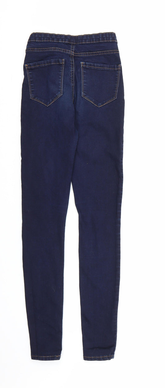 Denim & Co. Womens Blue Denim Skinny Jeans Size 8 L29 in