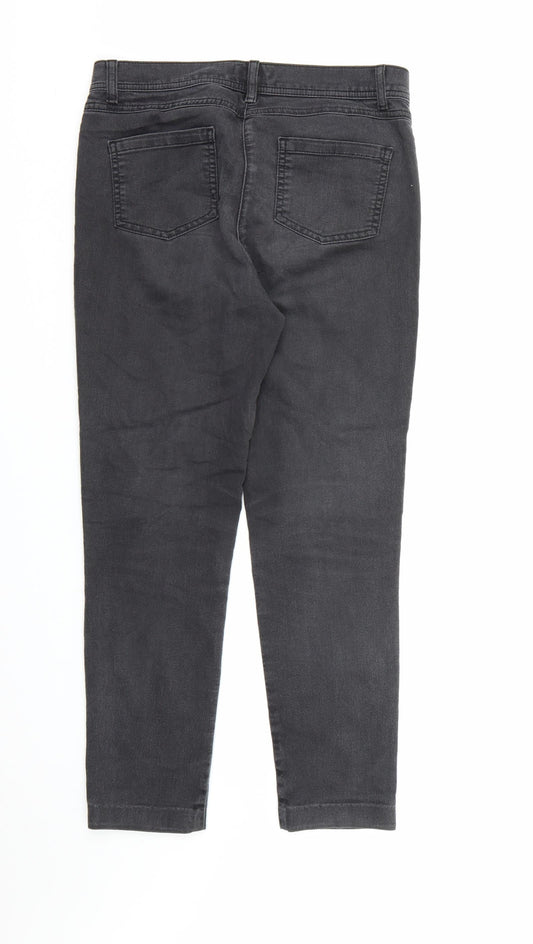 Monsoon Womens Grey Denim Skinny Jeans Size 12 L25 in