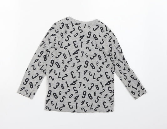 lulipu Boys Grey Basic T-Shirt Size 2-3 Years