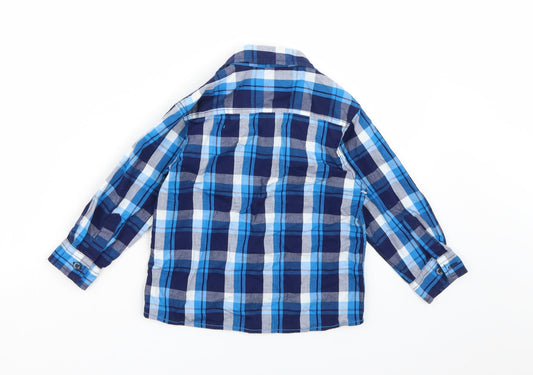 Rebel Boys Blue Check Basic Button-Up Size 3-4 Years