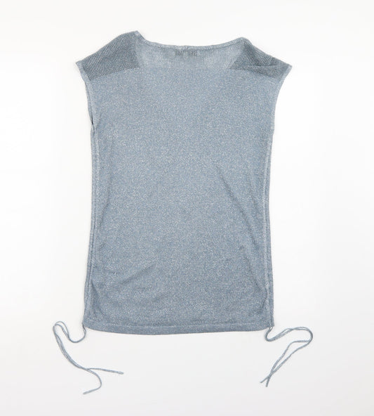 NEXT Womens Blue Knit Vest Jumper Size 6