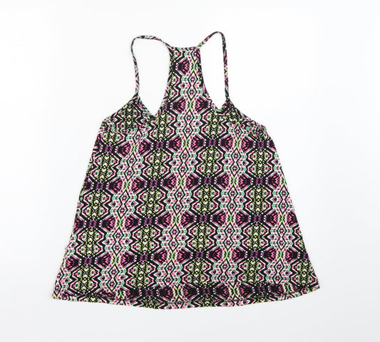 New Look Womens Black Geometric Camisole Tank Size 6