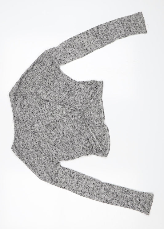 H&M Womens Grey Cropped T-Shirt Size S
