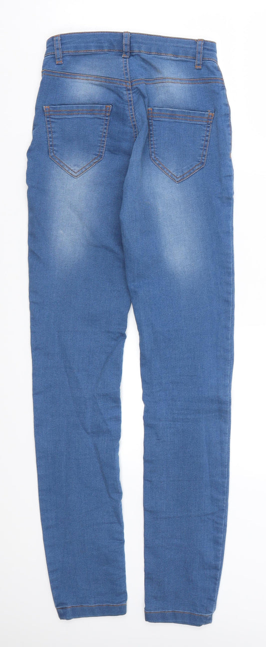 Preworn Womens Blue Denim Skinny Jeans Size S L29 in