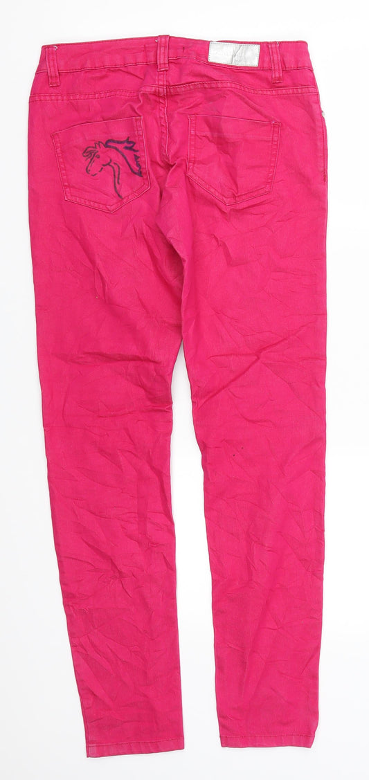 Blind Date Womens Pink Denim Skinny Jeans Size 27 L32 in - Unicorn