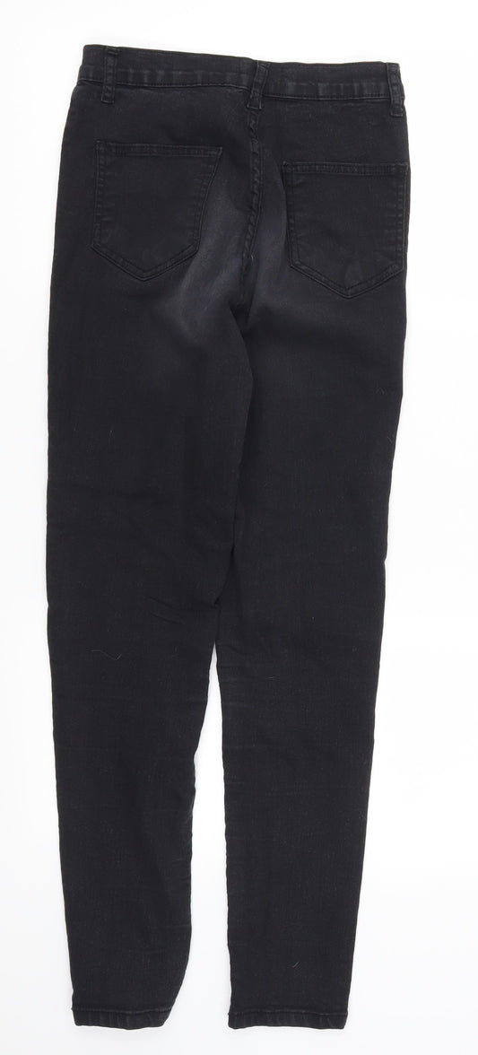 Pretty Little Thing Womens Black Denim Skinny Jeans Size 6 L27 in