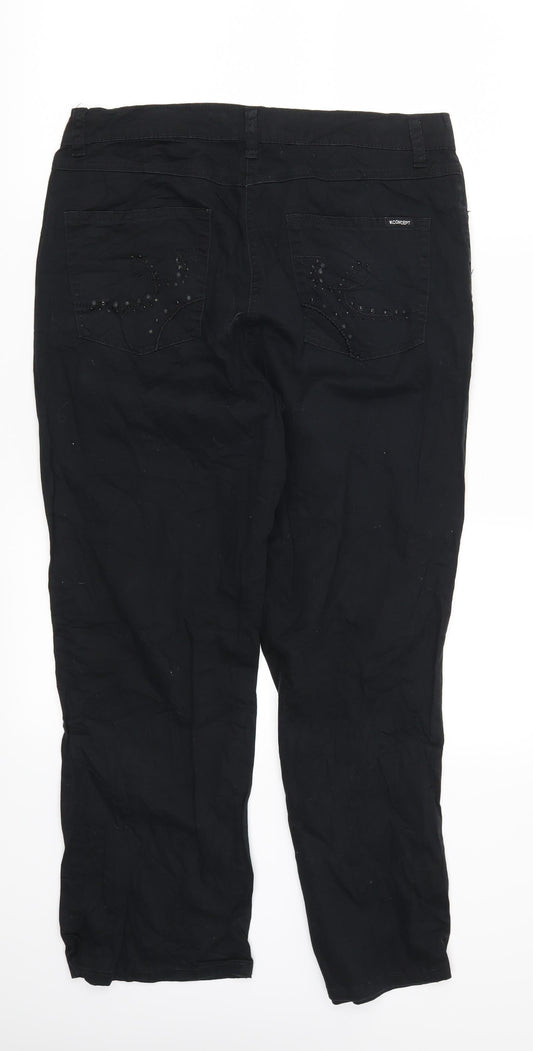 Womens Concept Womens Black Cargo Trousers Size 33 in L25 in