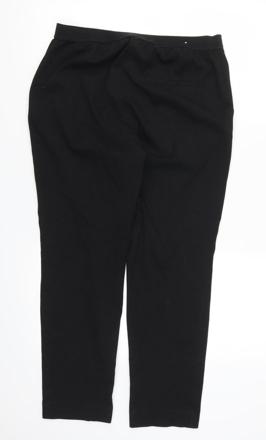H&M Womens Black Trousers Size 12 L25 in