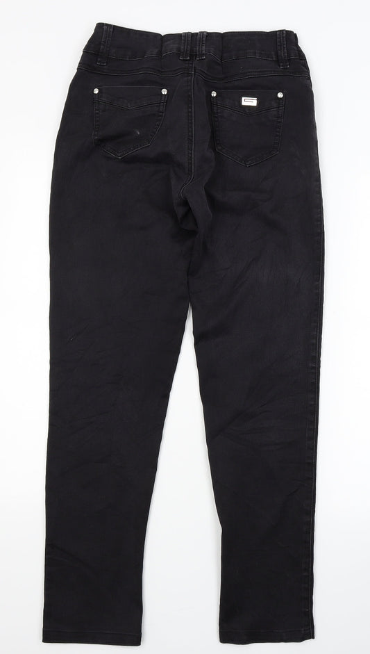 CTM Womens Black Denim Skinny Jeans Size 32 in L29 in