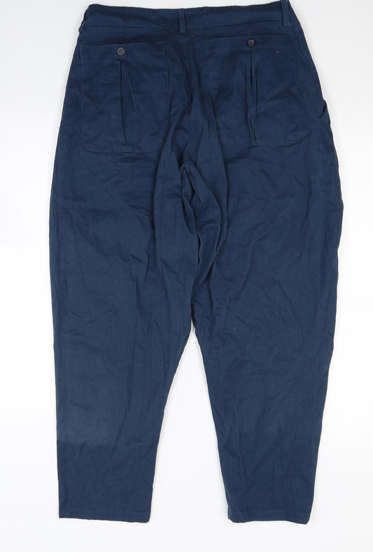 Dante Womens Blue Capri Trousers Size M L24 in