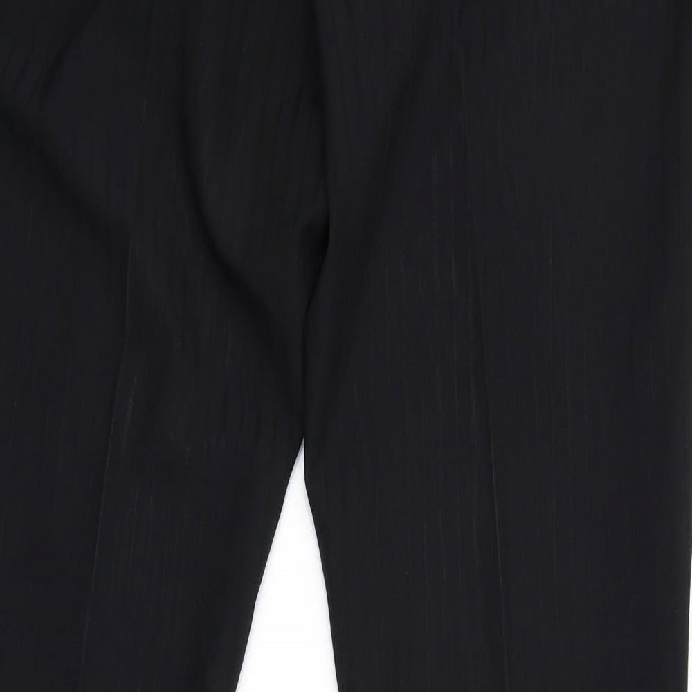 NL Collection Womens Black Striped Trousers Size 12 L29 in