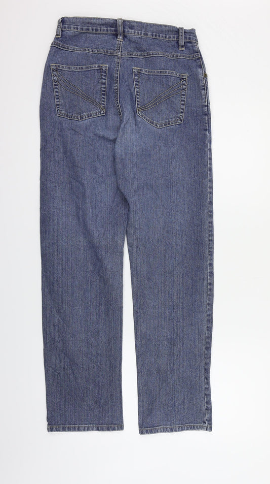 JUST FOR YOU Womens Blue Straight Jeans Size 8 L26 in