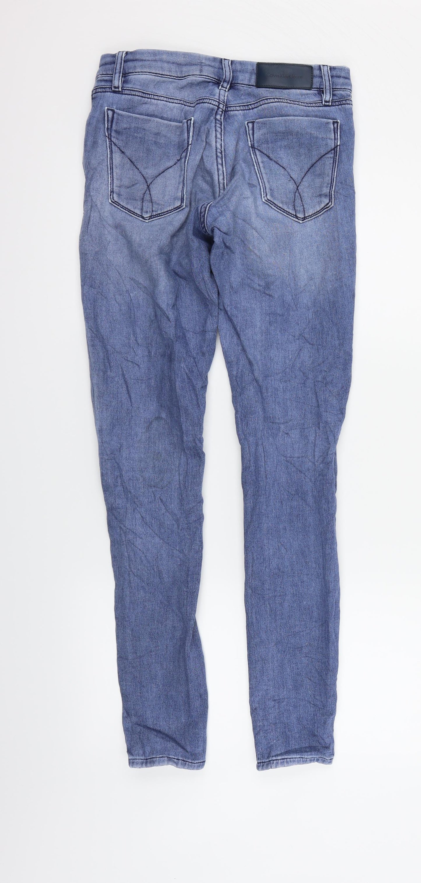 Calvin Klein Collection Womens Blue Straight Jeans Size 25 in L30 in
