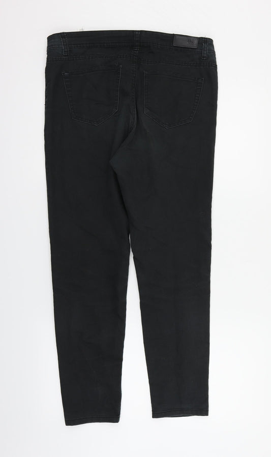 VERO MODA Womens Black Trousers Size 32 in L26 in