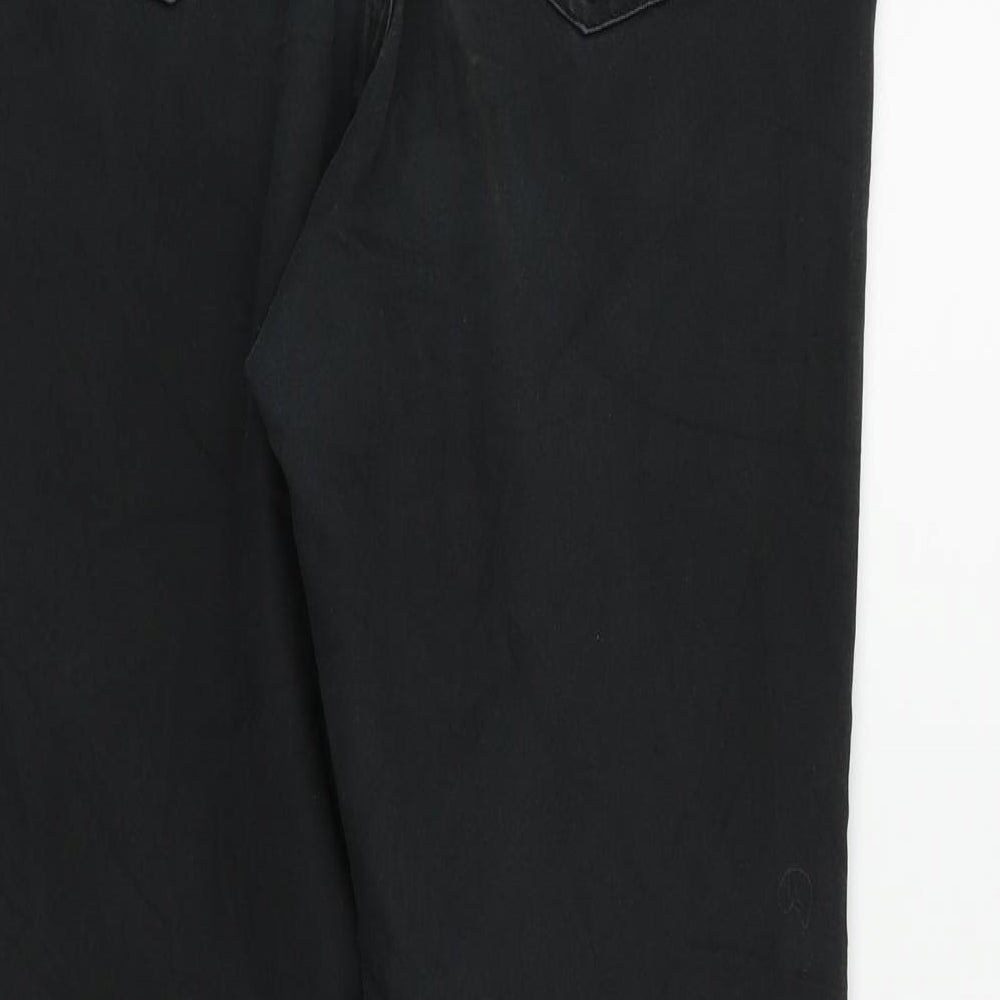 VERO MODA Womens Black Trousers Size 32 in L26 in