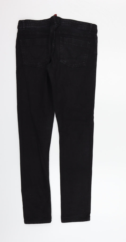 Denim & Co. Womens Black Straight Jeans Size 10 L28 in