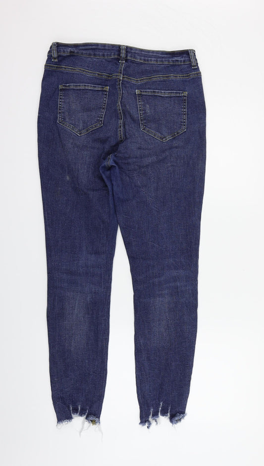 deniem & co Womens Blue Straight Jeans Size 14 L27 in