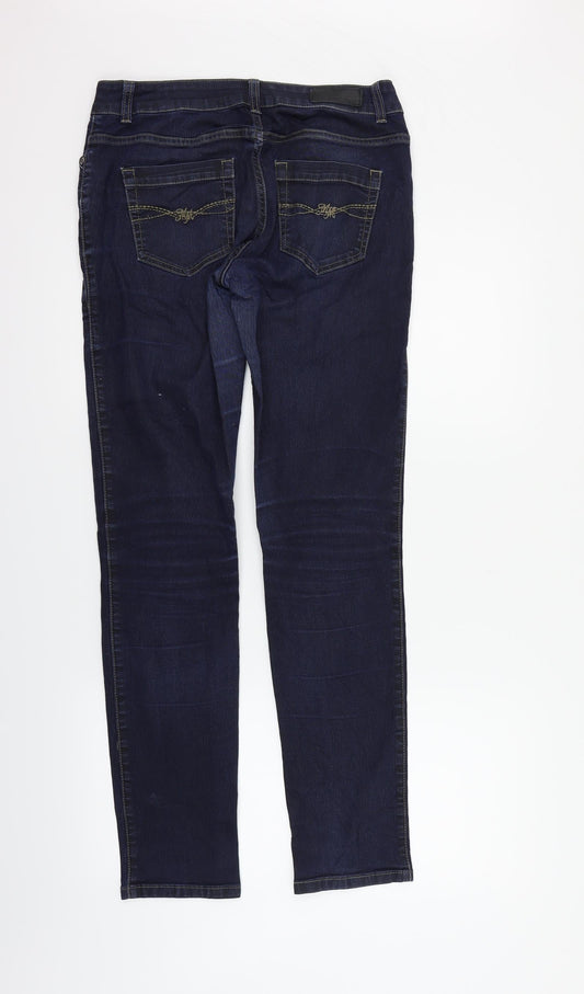 MORE & MORE Womens Blue Straight Jeans Size 10 L30 in